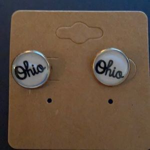 Ohio Button Earrings